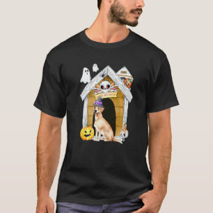 Camiseta Labrador Retriever Cão de Halloween Bruxa Casa Ass