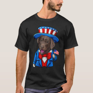 Camiseta Labrador Retriever Chocolate Lab 4 de Julho