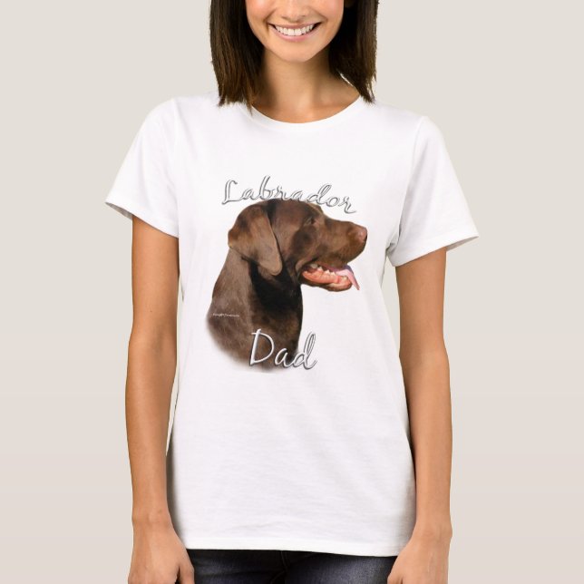 Camiseta Labrador Retriever (chocolate) Pai 2 (Frente)