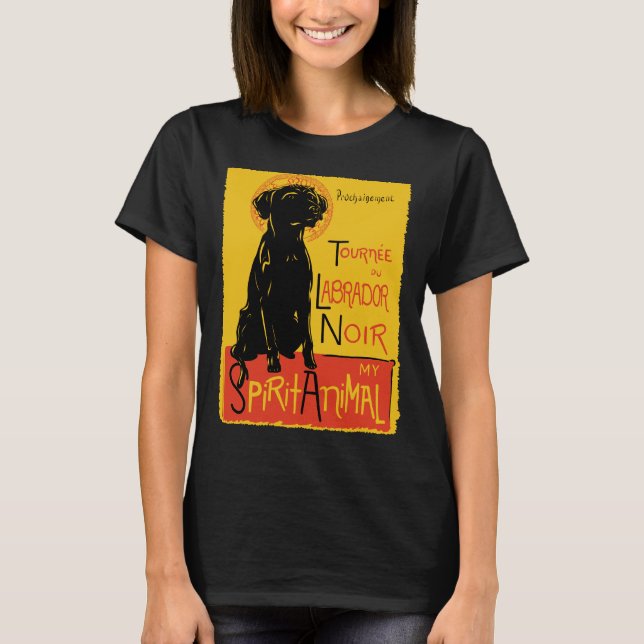 Camiseta Labrador Retriever Cute Dog Chat Noir Mashup (Frente)