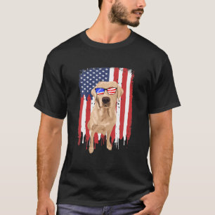 Camiseta Labrador Retriever Cute Dog Lover 4 De Julho EUA