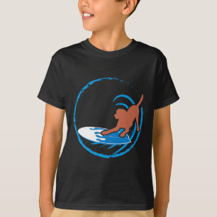 Camiseta Labrador Retriever de Chocolate Surfando Labrador