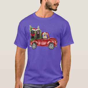 Camiseta Labrador Retriever Dirigindo Caminhão Vermelho Fel