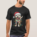 Camiseta Labrador Retriever Dog Christmas Lights Santa Hat<br><div class="desc">Labrador Retriever Cachorro De Natal Ilumina Santa Hama Neve</div>