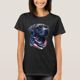 Camiseta Labrador Retriever Dog USA Flag Canine 4th De Jul