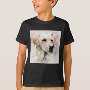 Camiseta Labrador Retriever Dog Watercolor Retrato 02