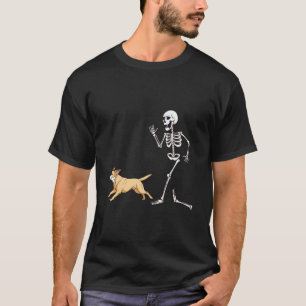 Camiseta Labrador Retriever e Esqueleto engraçados de Hallo