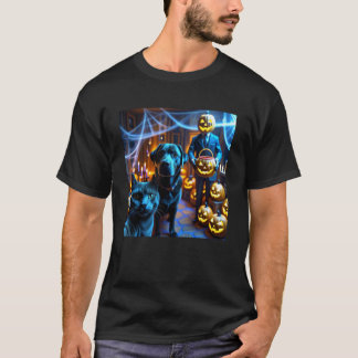 Camiseta Labrador Retriever e Gato Engraçados Selfie com Ja