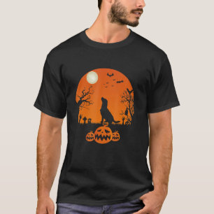 Camiseta Labrador Retriever E Lua Halloween