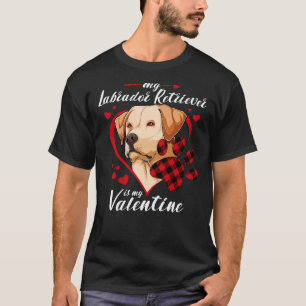 Camiseta Labrador Retriever É Minha Xadrez Vermelha Namorad