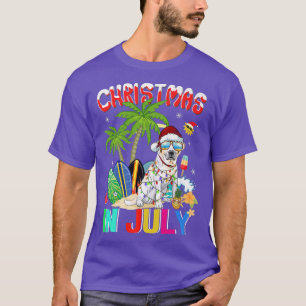 Camiseta Labrador Retriever em Santa Hat Sunglass Christm