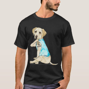 Camiseta Labrador Retriever Eu Amo Mãe Tatuada Mãe Cachorro