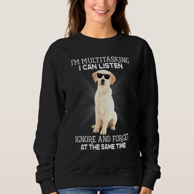Camiseta Labrador Retriever Eu Sou Multitarefa Que Posso Ou (Frente)