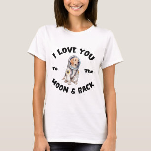 Camiseta Labrador Retriever Eu Te Amo À Lua E Volta
