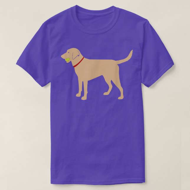 Camiseta Labrador Retriever Fetch, Bola de Reprodução do La (Frente do Design)