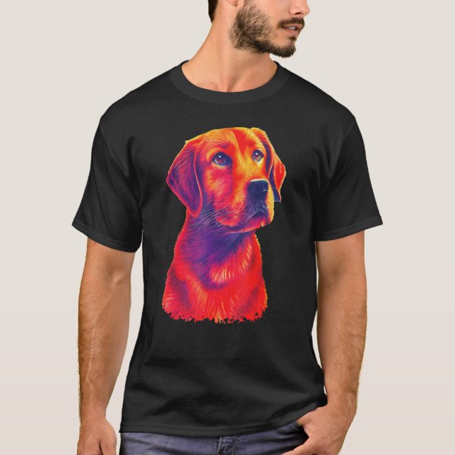 Camiseta Labrador Retriever Fox Red Cachorro Único Foxred L (Frente)