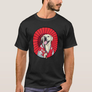Camiseta Labrador Retriever Geisha Cachorro Engraçado Kimon