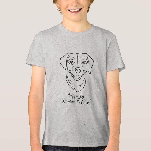 Camiseta Labrador Retriever. Happiness, Retriever Edition! (Frente)