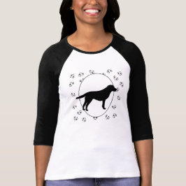 Camiseta Labrador Retriever Hearts and Pawprint