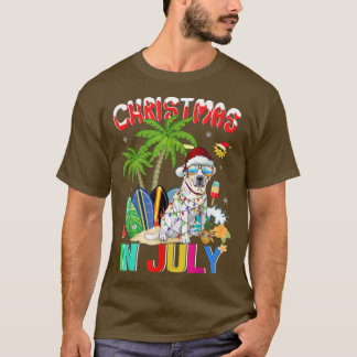 Camiseta Labrador Retriever in Santa Hat Sunglasses Christm