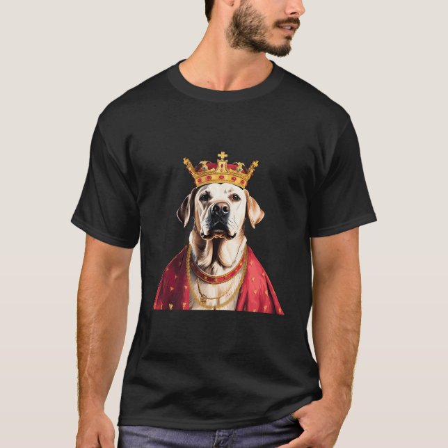 Camiseta Labrador Retriever King Funny Dog Royalty (Frente)