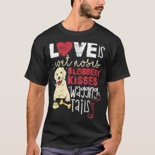 Camiseta Labrador Retriever Love Is Lab Dog Dizendo Cotas K