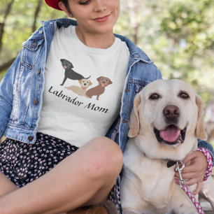 Camiseta Labrador Retriever Mãe Chocolate Amarelo