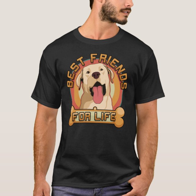 Camiseta Labrador Retriever Melhores Amigos Para Cachorro D (Frente)