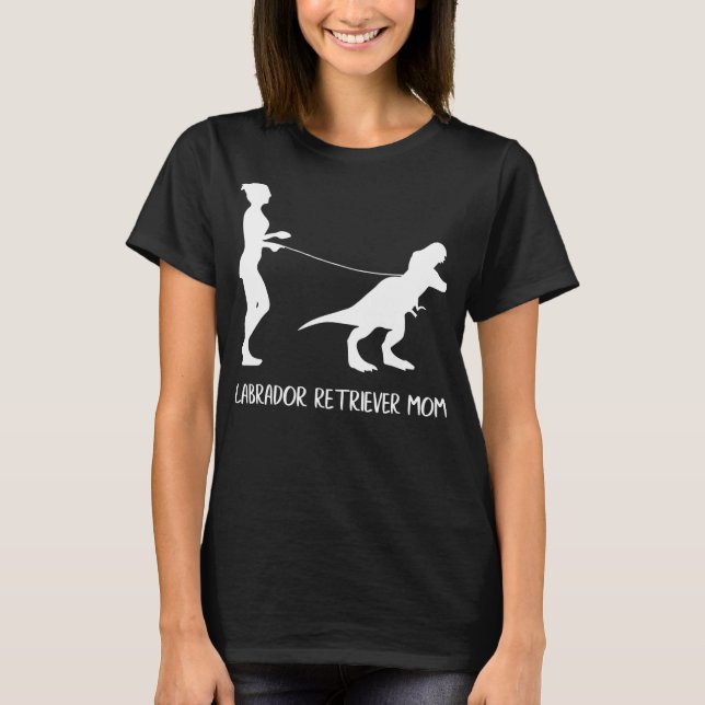 Camiseta Labrador Retriever Mom Dog Dinosaur Mothers Day (Frente)