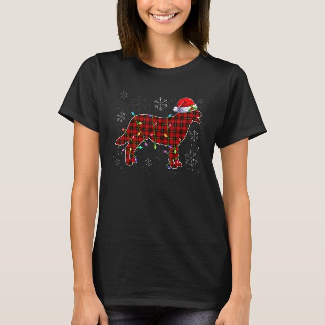 Camiseta Labrador Retriever Mom Santa Plaid Dog Mom   Chris (Frente)