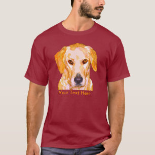 Camiseta Labrador retriever na roupa dos amarelos do brilho