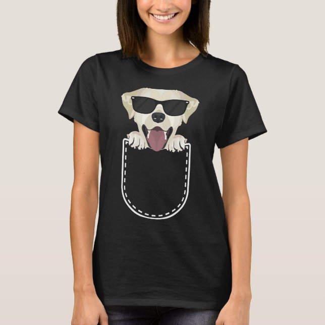 Camiseta Labrador Retriever No Bolso De Mama (Frente)