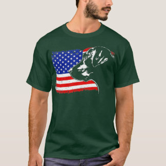 Camiseta Labrador Retriever orgulhoso Bandeira americana pa