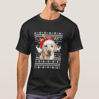 Camiseta Labrador Retriever Papais noeis de Natal Luzes de