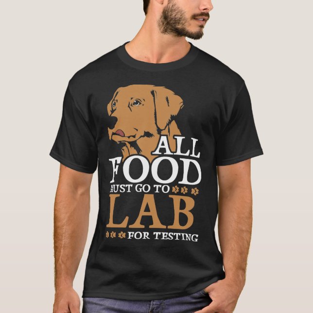 Camiseta Labrador Retriever Para Testar Ajustado Relaxado (Frente)