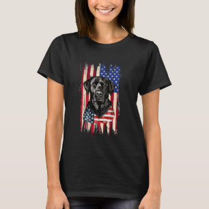 Camiseta Labrador Retriever preto 4 de julho
