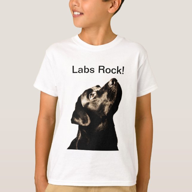 Camiseta Labrador retriever preto impressionante (Frente)