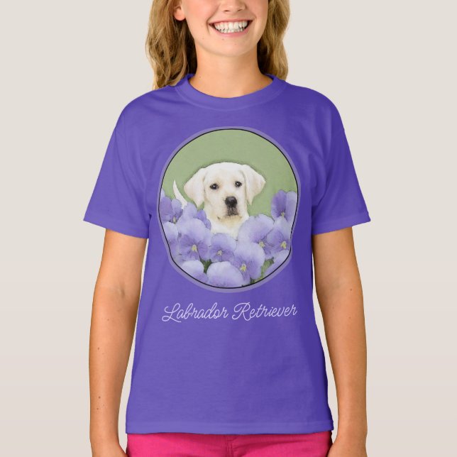 Camiseta Labrador Retriever Puppy Pintura Original (Frente)