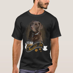 Camiseta Labrador Retriever Shirt Team Chocolate Lab Engra