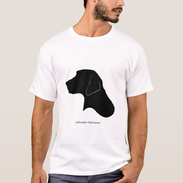 Camiseta Labrador retriever - silhueta preta (Frente)