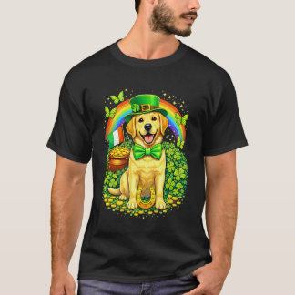 Camiseta Labrador Retriever Sortudo Dia de São Patrício Chu