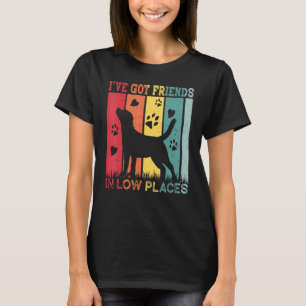 Camiseta Labrador Retriever, tenho amigos em baixo lugar