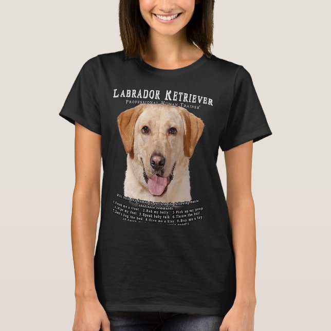 Camiseta Labrador Retriever Yellow Owner Human Trainer (Frente)