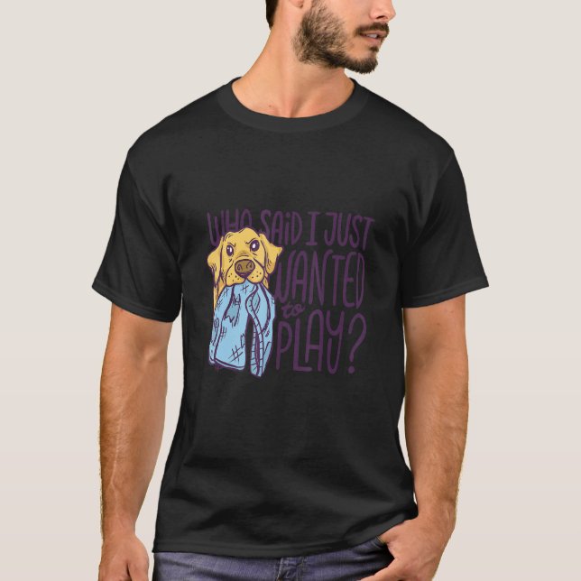 Camiseta Labrador Trousers Mouth Parody Dog Ouro Retr (Frente)