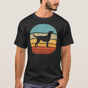 Camiseta Labrador Vintage Silhouette 60s 70s Cachorro Retro