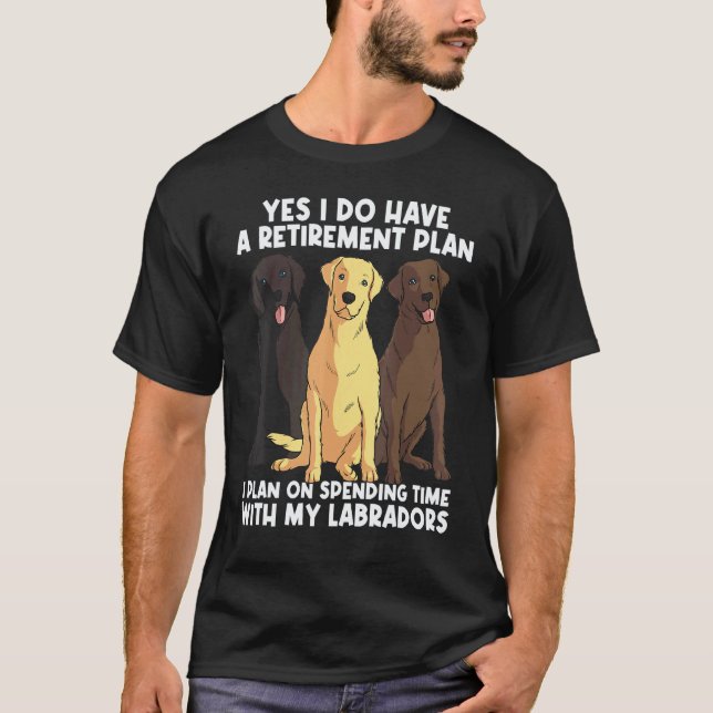 Camiseta Labradores Para Homens Mulheres Labrador Retriever (Frente)