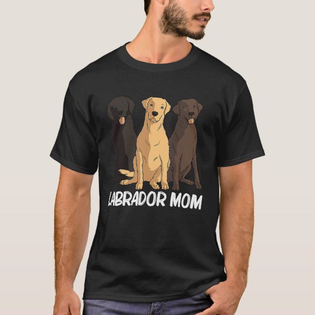 Camiseta Labradores Para Mamãe Mulheres Labrador Cão De Ret (Frente)