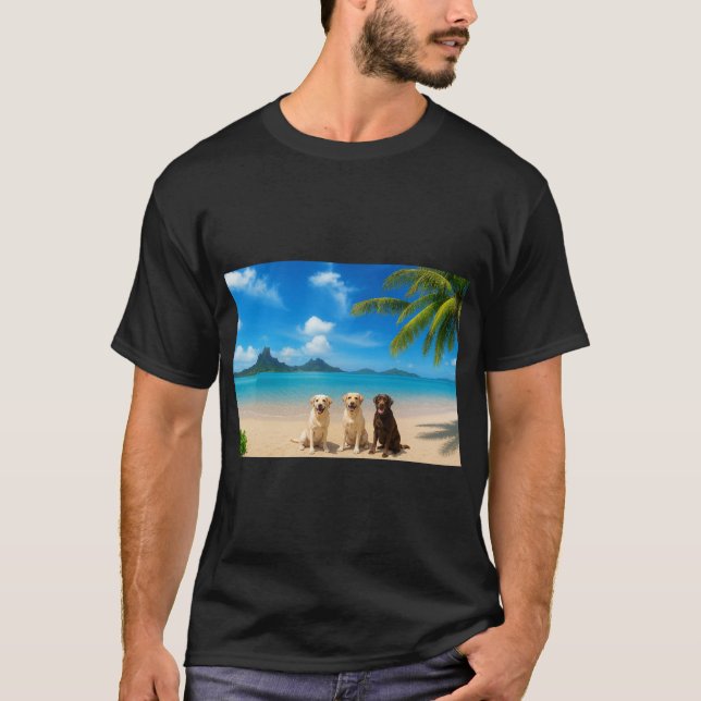 Camiseta Labs on tropical island (Frente)