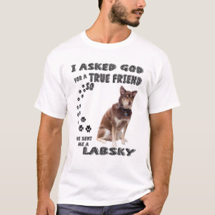 Camiseta Labsky Citação Mãe, Pai de Retriever Siberiano,