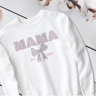 Camiseta Lace Elegante "MAMA" com MOM Arco